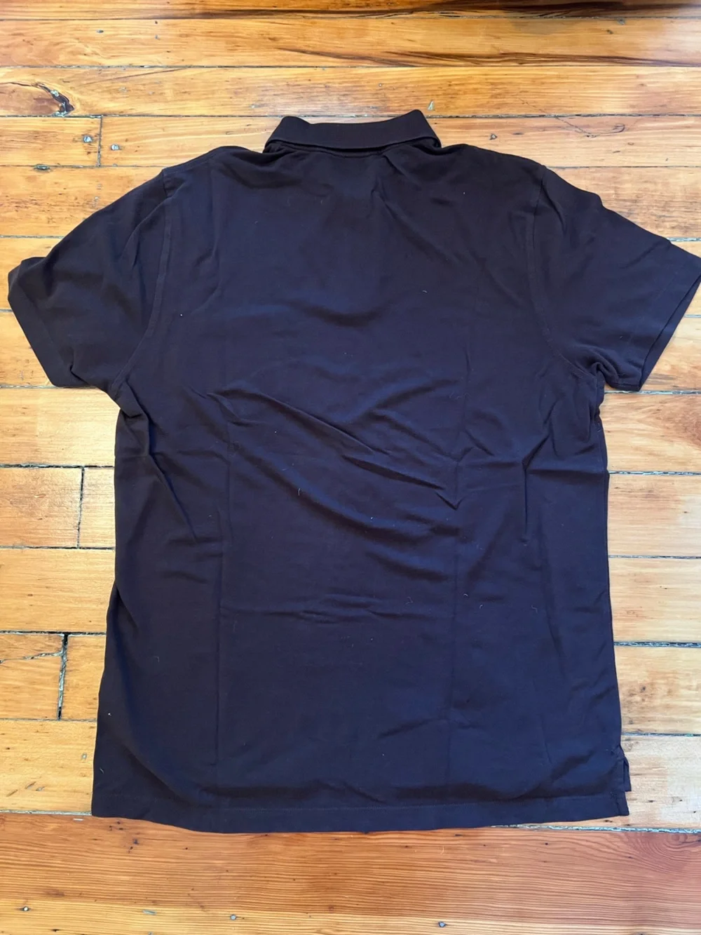 Men's Dark Brown Polo Shirt with Chest Pocket